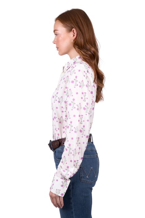 WRANGLER VALERIE WOMENS LS SHIRT - IVORY [SZ:8]