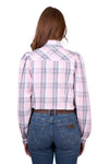 WRANGLER PHOEBE WOMENS CHECK LS SHIRT - PINK [SZ:8]