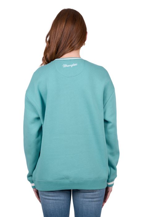 WRANGLER TABITHA WOMENS CREW - TURQUOISE [SZ:8]