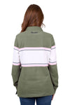 WRANGLER ELIZA WOMENS RUGBY - OLIVE/WHITE [SZ:8]