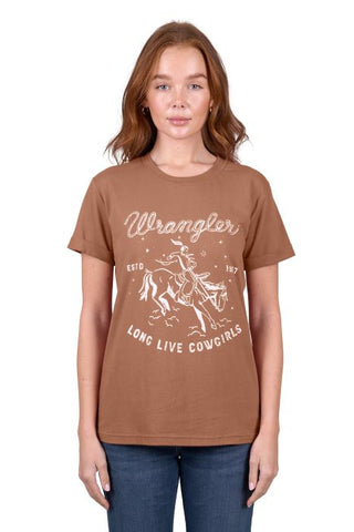 WRANGLER LAYLA WOMENS SS TEE - COPPER [SZ:8]