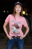 WRANGLER GISELLE WOMENS SS TEE - PINK [SZ:8]