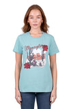 WRANGLER ATHENA WOMENS SS TEE - LIGHT BLUE [SZ:8]