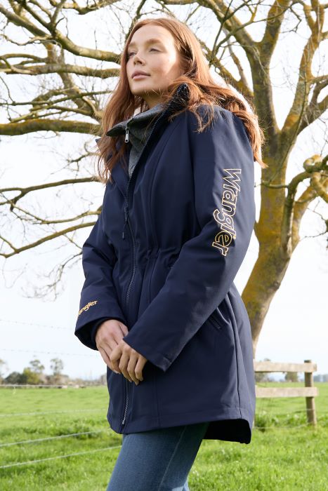 WRANGLER HEIDI WOMENS SOFTSHELL JACKET - NAVY [SZ:S]
