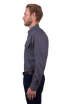THOMAS COOK MENS ARLO 2 POCKET LONG SLEEVE SHIRT - NAVY/TAN [SZ:S]