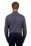 THOMAS COOK MENS ARLO 2 POCKET LONG SLEEVE SHIRT - NAVY/TAN [SZ:S]