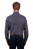 THOMAS COOK MENS ARLO 2 POCKET LONG SLEEVE SHIRT - NAVY/TAN [SZ:S]