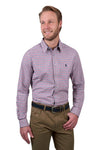 THOMAS COOK MENS GEORGE TAILORED LS SHIRT - NAVY/RED [SZ:S]