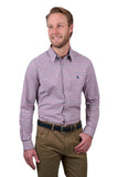 THOMAS COOK MENS GEORGE TAILORED LS SHIRT - NAVY/RED [SZ:S]