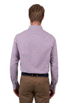 THOMAS COOK MENS GEORGE TAILORED LS SHIRT - NAVY/RED [SZ:S]