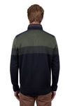 THOMAS COOK MENS ROY 1/4 ZIP JUMPER - NAVY/DARK GREEN [SZ:M]