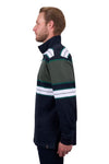 THOMAS COOK MENS LUCAS 1/4 ZIP RUGBY - NAVY/GREEN [SZ:M]