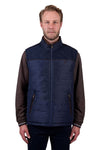 THOMAS COOK MENS NATHAN REVS VEST - DARK BROWN/NAVY [SZ:S]