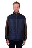 THOMAS COOK MENS NATHAN REVS VEST - DARK BROWN/NAVY [SZ:S]