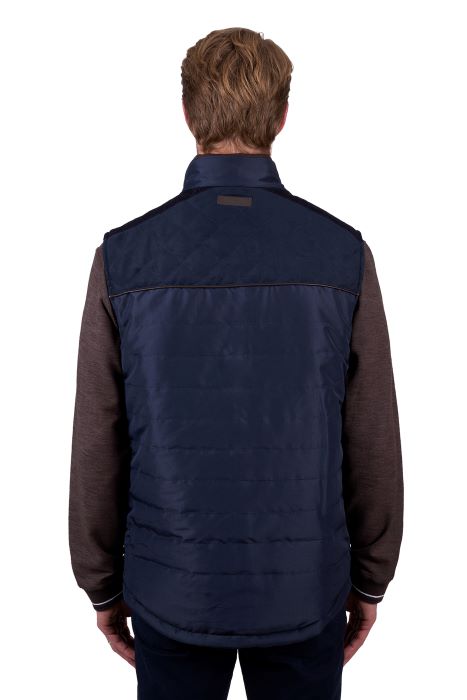 THOMAS COOK MENS NATHAN REVS VEST - DARK BROWN/NAVY [SZ:S]