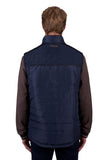 THOMAS COOK MENS NATHAN REVS VEST - DARK BROWN/NAVY [SZ:S]