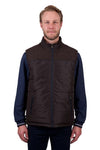 THOMAS COOK MENS NATHAN REVS VEST - DARK BROWN/NAVY [SZ:S]