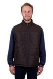 THOMAS COOK MENS NATHAN REVS VEST - DARK BROWN/NAVY [SZ:S]