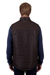 THOMAS COOK MENS NATHAN REVS VEST - DARK BROWN/NAVY [SZ:S]