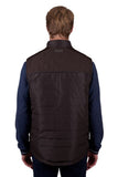 THOMAS COOK MENS NATHAN REVS VEST - DARK BROWN/NAVY [SZ:S]