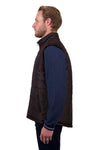THOMAS COOK MENS NATHAN REVS VEST - DARK BROWN/NAVY [SZ:S]
