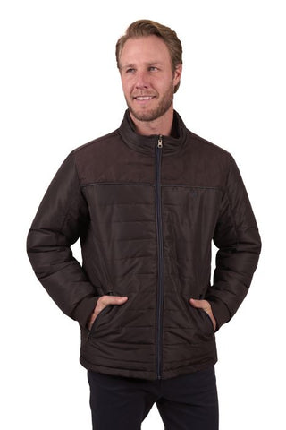 THOMAS COOK MENS NATHAN REVS JACKET - DARK BROWN/NAVY [SZ:S]