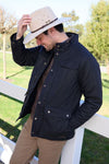 THOMAS COOK MENS TARCUTTA OILSKIN JACKET - NAVY [SZ:M]