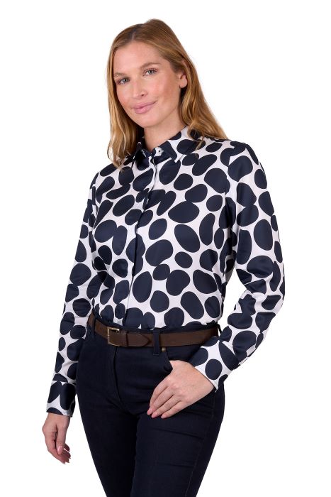 THOMAS COOK WOMENS NAOMI LS SHIRT - NAVY [SZ:8]