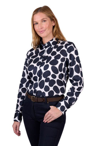 THOMAS COOK WOMENS NAOMI LS SHIRT - NAVY [SZ:8]