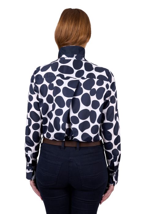 THOMAS COOK WOMENS NAOMI LS SHIRT - NAVY [SZ:8]