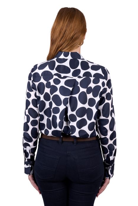 THOMAS COOK WOMENS NAOMI LS SHIRT - NAVY [SZ:8]