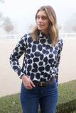 THOMAS COOK WOMENS NAOMI LS SHIRT - NAVY [SZ:8]