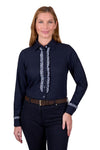 THOMAS COOK WOMENS ASHLEY LS SHIRT - NAVY [SZ:8]