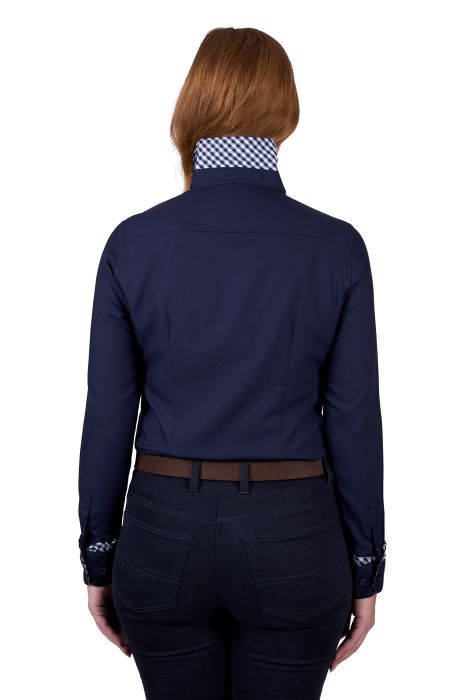 THOMAS COOK WOMENS ASHLEY LS SHIRT - NAVY [SZ:8]