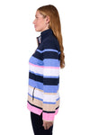 THOMAS COOK WOMENS ELENA 1/4 ZIP RUGBY - BLUE [SZ:8]
