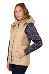 THOMAS COOK WOMENS MAYFIELD VEST - TAN [SZ:XS]