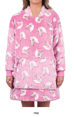 THOMAS COOK ADULT SNUGGLE - PINK HORSE PRINT 