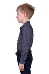 THOMAS COOK ARLO BOYS 1PKT LS SHIRT - NAVY/TAN [SZ:2]
