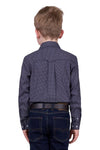 THOMAS COOK ARLO BOYS 1PKT LS SHIRT - NAVY/TAN [SZ:2]