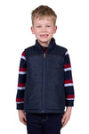 THOMAS COOK NATHAN BOYS REVS VEST - DARK BROWN/NAVY [SZ:8]