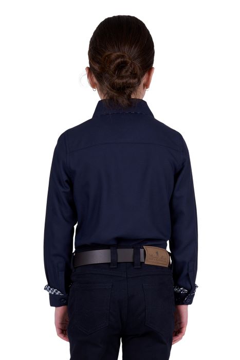 THOMAS COOK ASHLEY GIRLS LS SHIRT - NAVY [SZ:2]