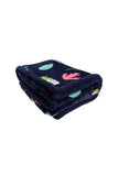 PURE WESTERN CACTUS SNUGGLE RUG - NAVY