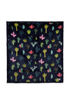 PURE WESTERN CACTUS SNUGGLE RUG - NAVY
