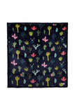 PURE WESTERN CACTUS SNUGGLE RUG - NAVY