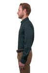 THOMAS COOK TIM MENS TAILORED LS SHIRT - NAVY/GREEN [SZ:S]