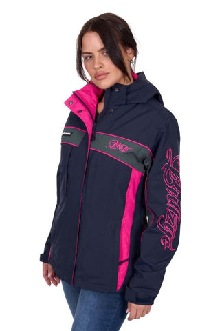 BULLZYE WOMENS CARLA JACKET - NAVY/PINK [SZ:XS]