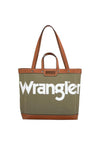 WRANGLER CANVAS ICONIC LOGO TOTE - KHAKI 