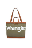 WRANGLER CANVAS ICONIC LOGO TOTE - KHAKI 