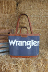 WRANGLER CANVAS ICONIC LOGO TOTE - NAVY/WHITE [SZ:38]