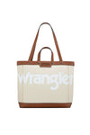WRANGLER CANVAS ICONIC LOGO TOTE - NATURAL [SZ:38]